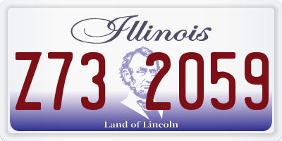 IL license plate Z732059