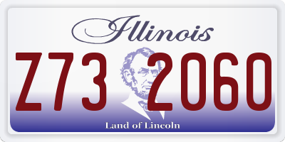IL license plate Z732060