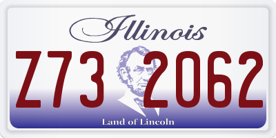 IL license plate Z732062