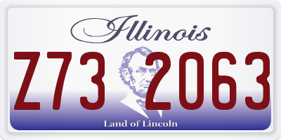IL license plate Z732063