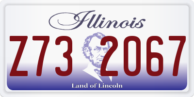 IL license plate Z732067