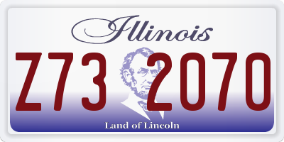 IL license plate Z732070