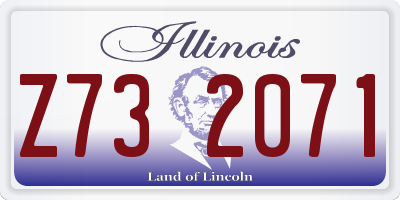 IL license plate Z732071