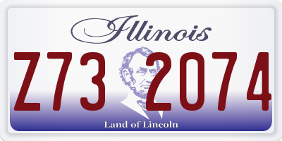 IL license plate Z732074