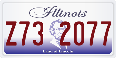 IL license plate Z732077