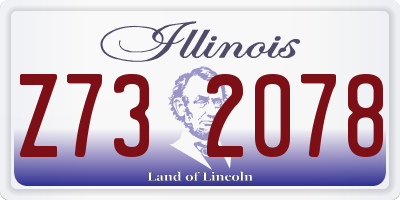 IL license plate Z732078