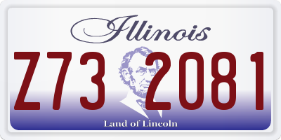 IL license plate Z732081