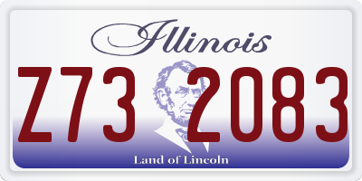 IL license plate Z732083