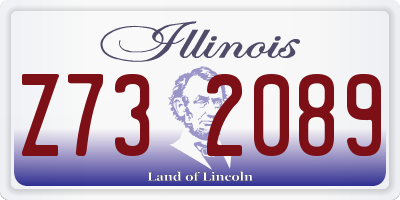 IL license plate Z732089