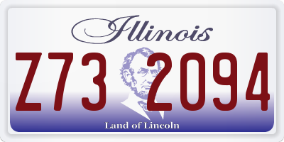 IL license plate Z732094