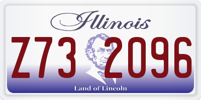 IL license plate Z732096