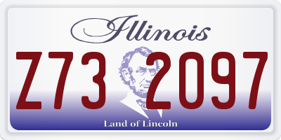 IL license plate Z732097