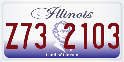 IL license plate Z732103