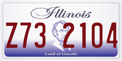 IL license plate Z732104