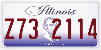 IL license plate Z732114