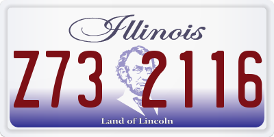 IL license plate Z732116