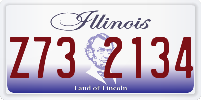 IL license plate Z732134