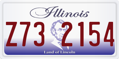 IL license plate Z732154