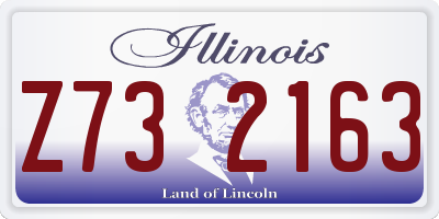 IL license plate Z732163