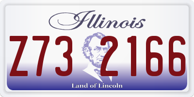 IL license plate Z732166