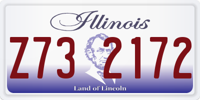 IL license plate Z732172