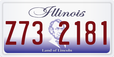 IL license plate Z732181