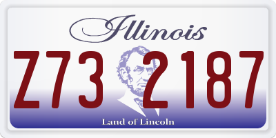 IL license plate Z732187