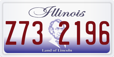 IL license plate Z732196