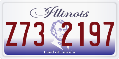 IL license plate Z732197