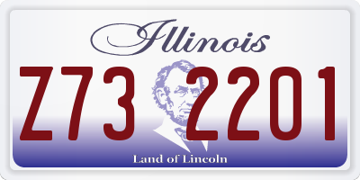 IL license plate Z732201
