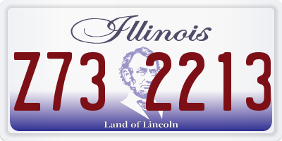 IL license plate Z732213