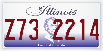 IL license plate Z732214