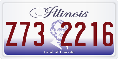 IL license plate Z732216
