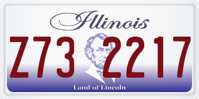 IL license plate Z732217