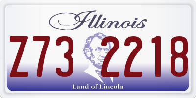 IL license plate Z732218