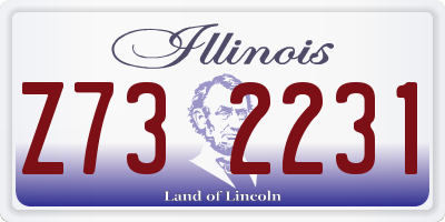 IL license plate Z732231