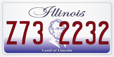 IL license plate Z732232