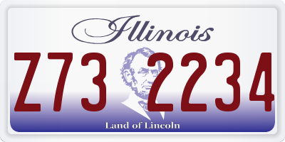 IL license plate Z732234