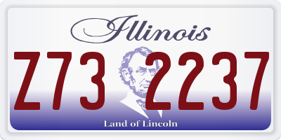 IL license plate Z732237