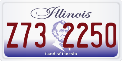 IL license plate Z732250