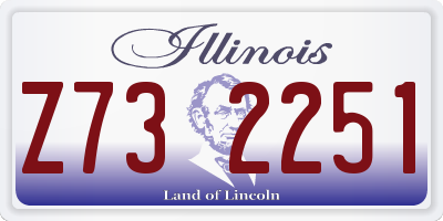IL license plate Z732251