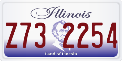 IL license plate Z732254