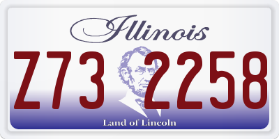IL license plate Z732258