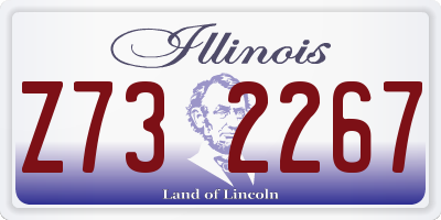 IL license plate Z732267