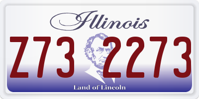 IL license plate Z732273