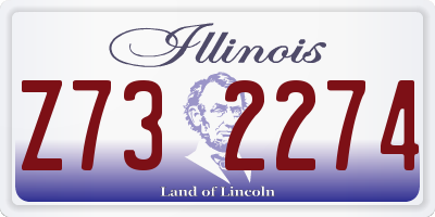 IL license plate Z732274