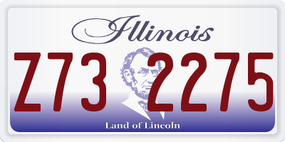 IL license plate Z732275