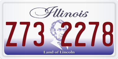 IL license plate Z732278