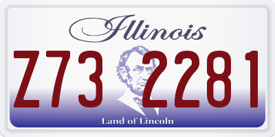 IL license plate Z732281