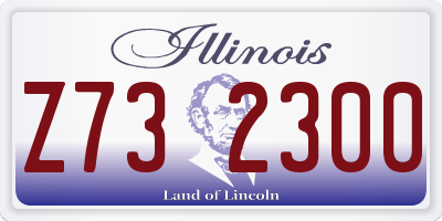 IL license plate Z732300